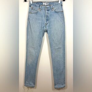 NWOT Re/Done Levi's Light Blue Mid Rise Skinny Jeans Denim Jeans size‎ 25
